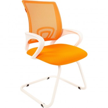 Кресло для посетителя CHAIRMAN 696 V WHITE оранжевый